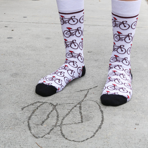 Bicycle Pattern Socks from the Sock Panda (Adult Small)