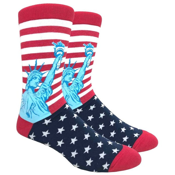 Statue of Liberty Patriotic Flag Socks
