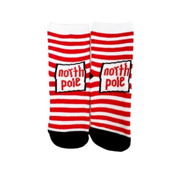 North Pole Striped Kids Socks (Ages 6 mo. to 7 yr)