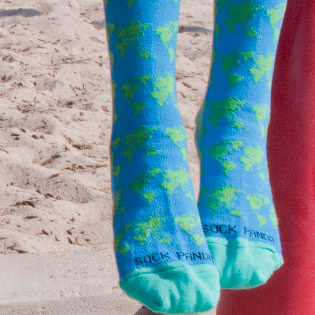 World Map Socks (We Are All In This Together)