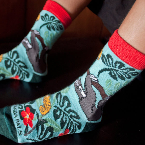Sloth and the Forest Friend Socks (Ages 3-7)