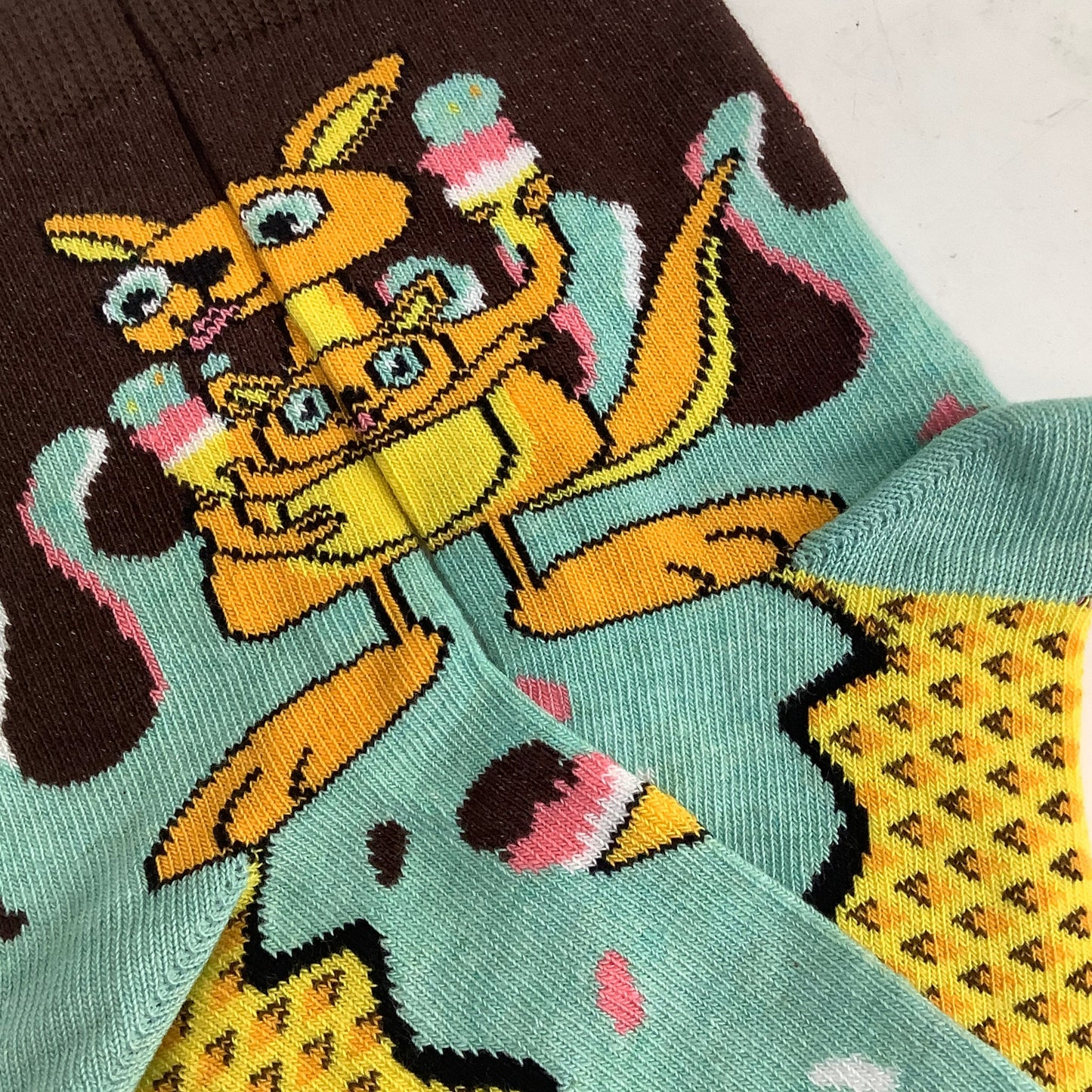 Kangaroo Ice Cream Day Socks (Ages 3-7) from the Sock Panda