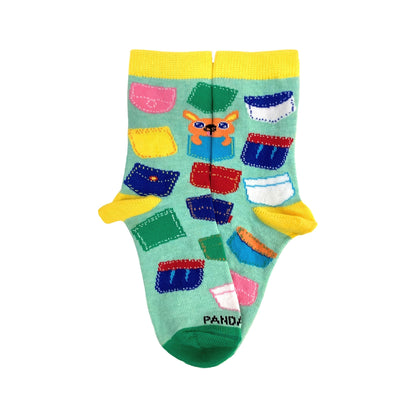 Baby Kangaroo in Pocket Socks (Ages 3-7) from the Sock Panda