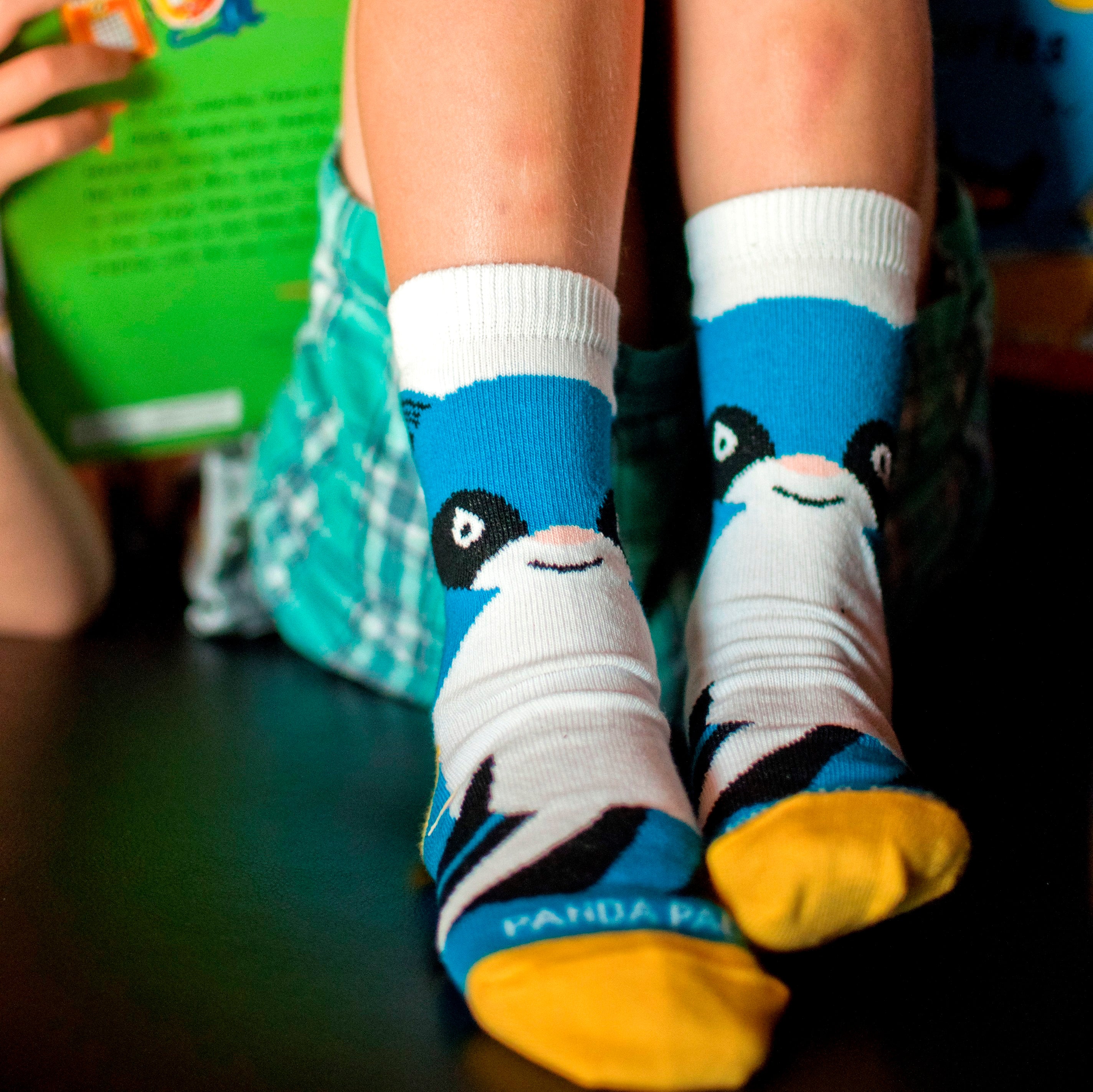 Blue Raccoon Socks from the Sock Panda (Ages 3-5)