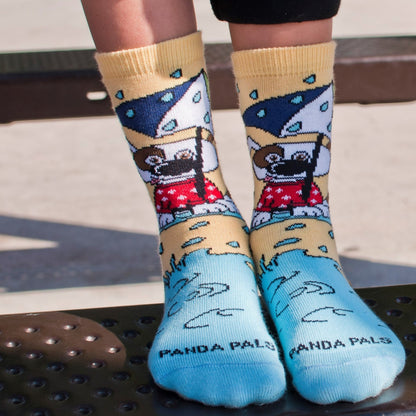 Jonathan the Dog in the Rain with an Umbrella Socks (Age 3-7)