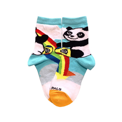 Panda Hugging Rainbow Socks from the Sock Panda (Ages 3-7)