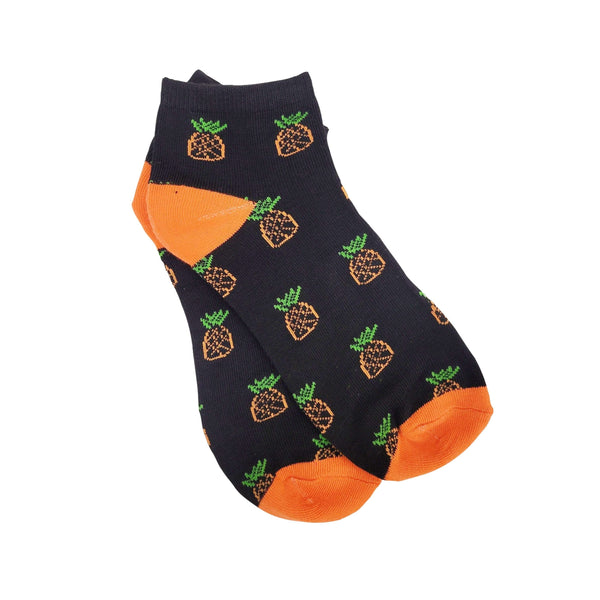 Fun Pineapple Patterned Ankle Socks (Adult Medium)