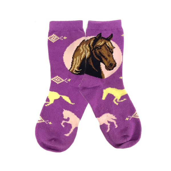 Dream Purple Pony Kids Socks (Ages 3-7)