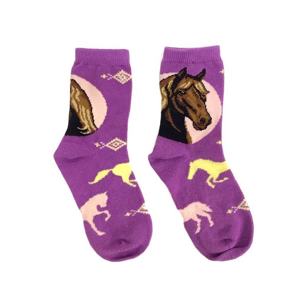 Dream Purple Pony Kids Socks (Ages 3-7)
