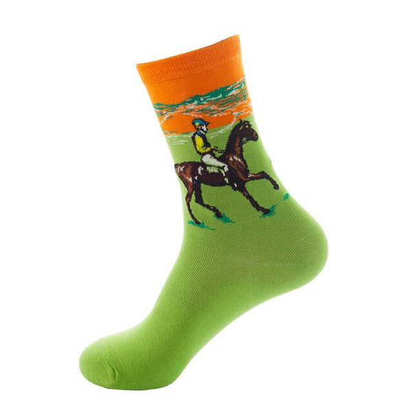 Famous Art Socks (Men's & Women's Sizes) Race Horse