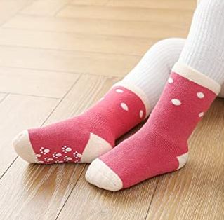 Non-Skid Christmas Themed Socks for Kids - Ages (6 mo.-1yr & 1 to 2yr)