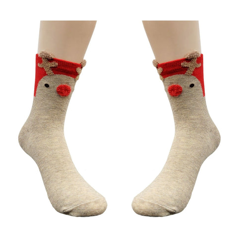 Reindeer Socks from the Sock Panda - Short Socks (Adult Small -  Shoe Sizes 2-5)