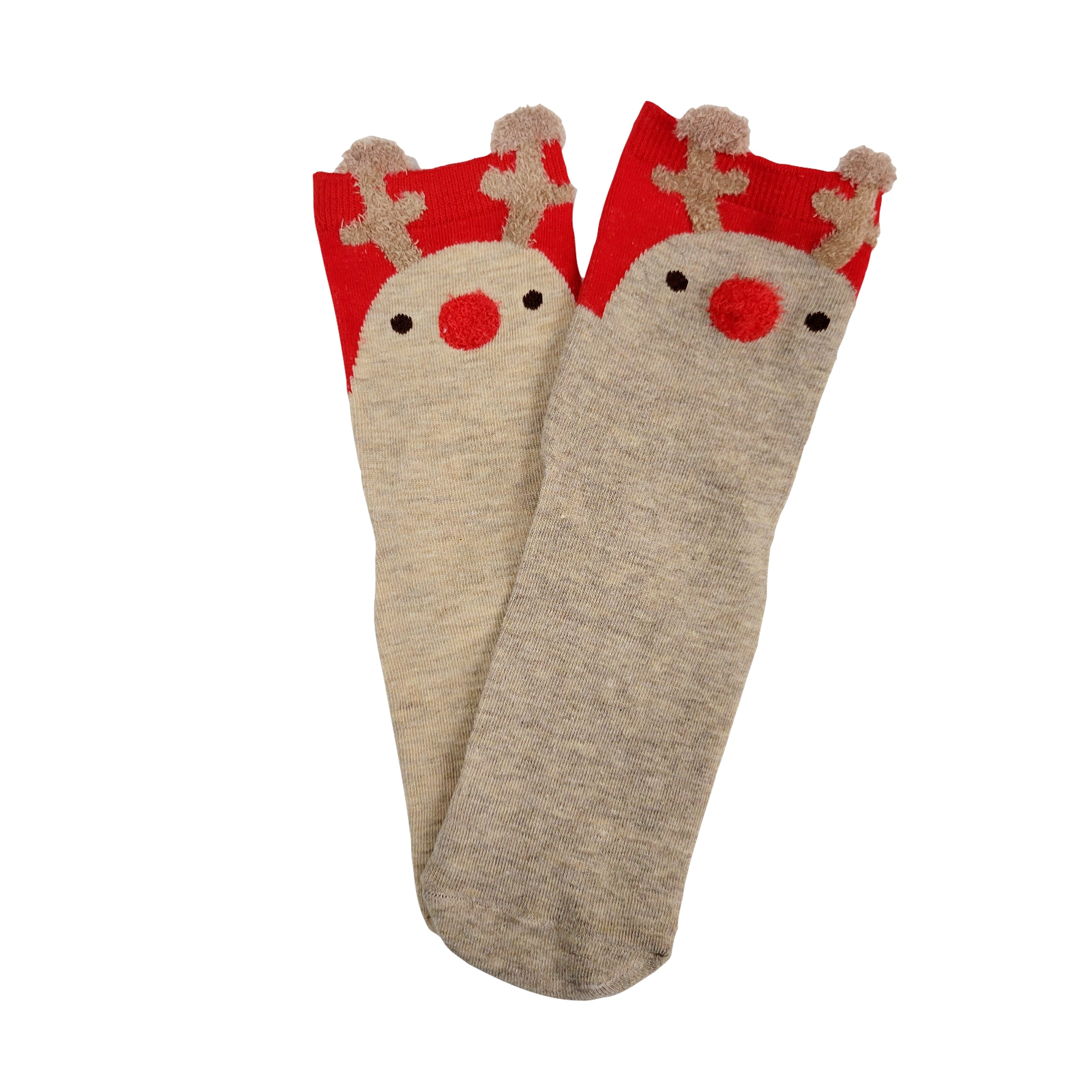 Reindeer Socks from the Sock Panda - Short Socks (Adult Small -  Shoe Sizes 2-5)