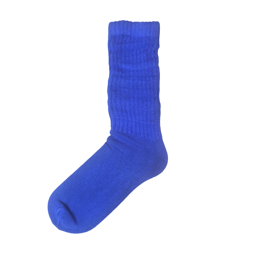 Royal Blue Slouch Socks (Adult Medium)
