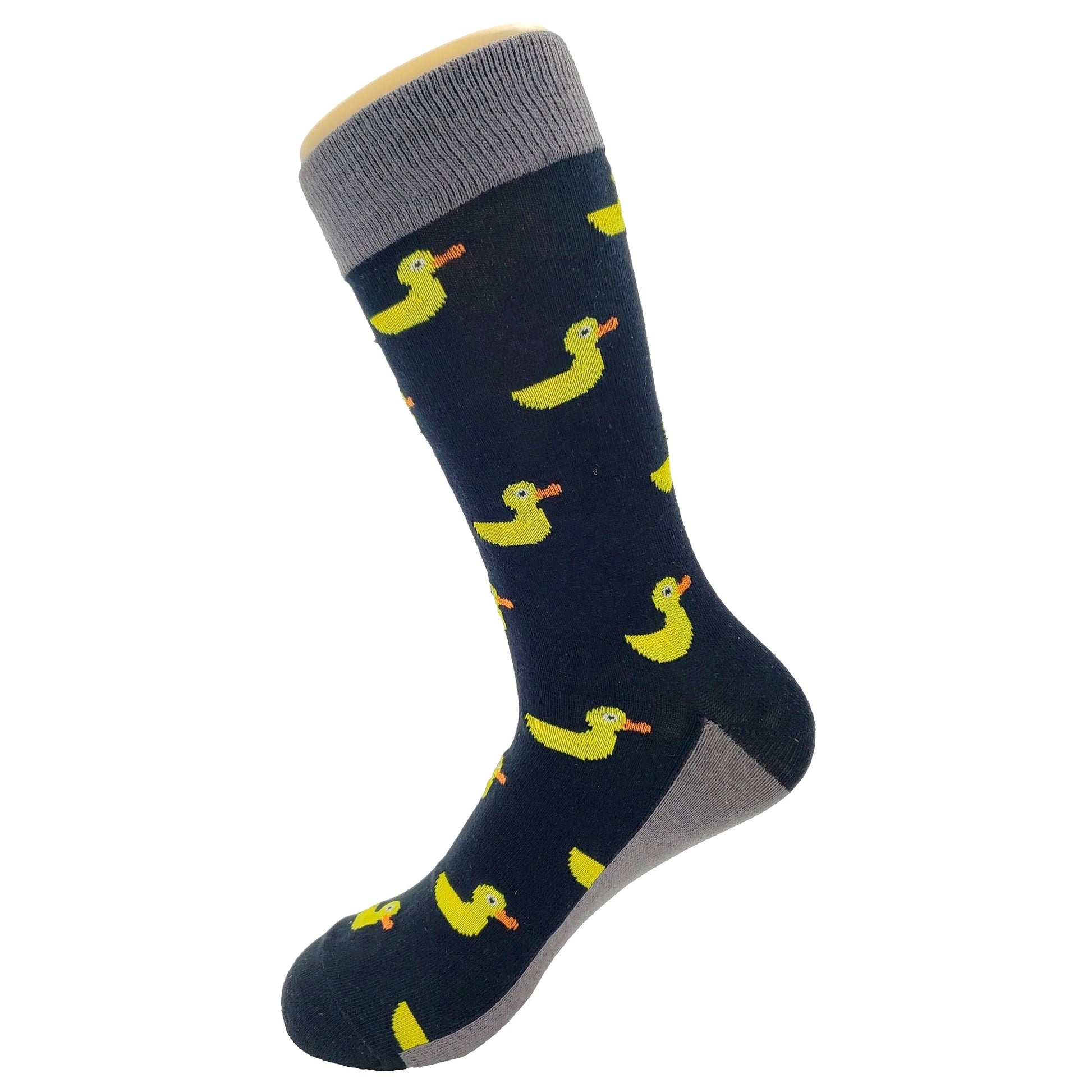 Yellow Duck Pattern Socks from the Sock Panda (Adult Large - Men's Shoe Sizes 8-12)