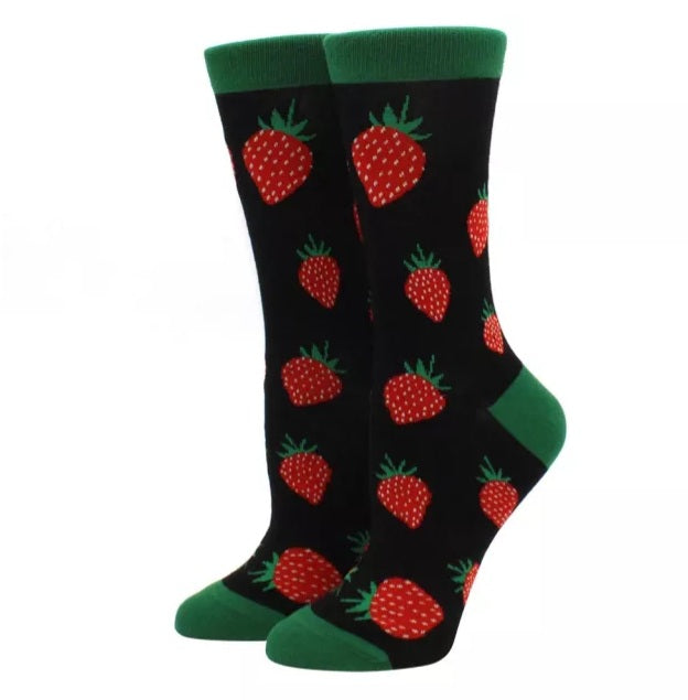Strawberry Pattern Socks from the Sock Panda (Adult Medium)