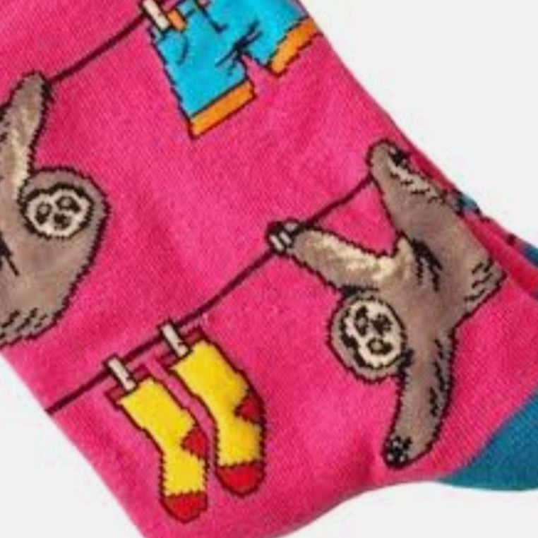 Sloth on a Line Socks (Adult Medium)