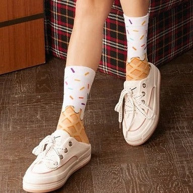 Ice Cream Cone Socks (Adult Medium)