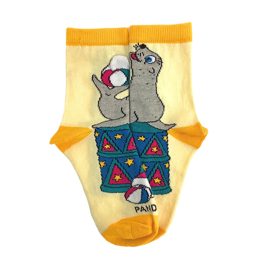 Curious Sea Lion Socks from the Sock Panda (Ages 3-5)