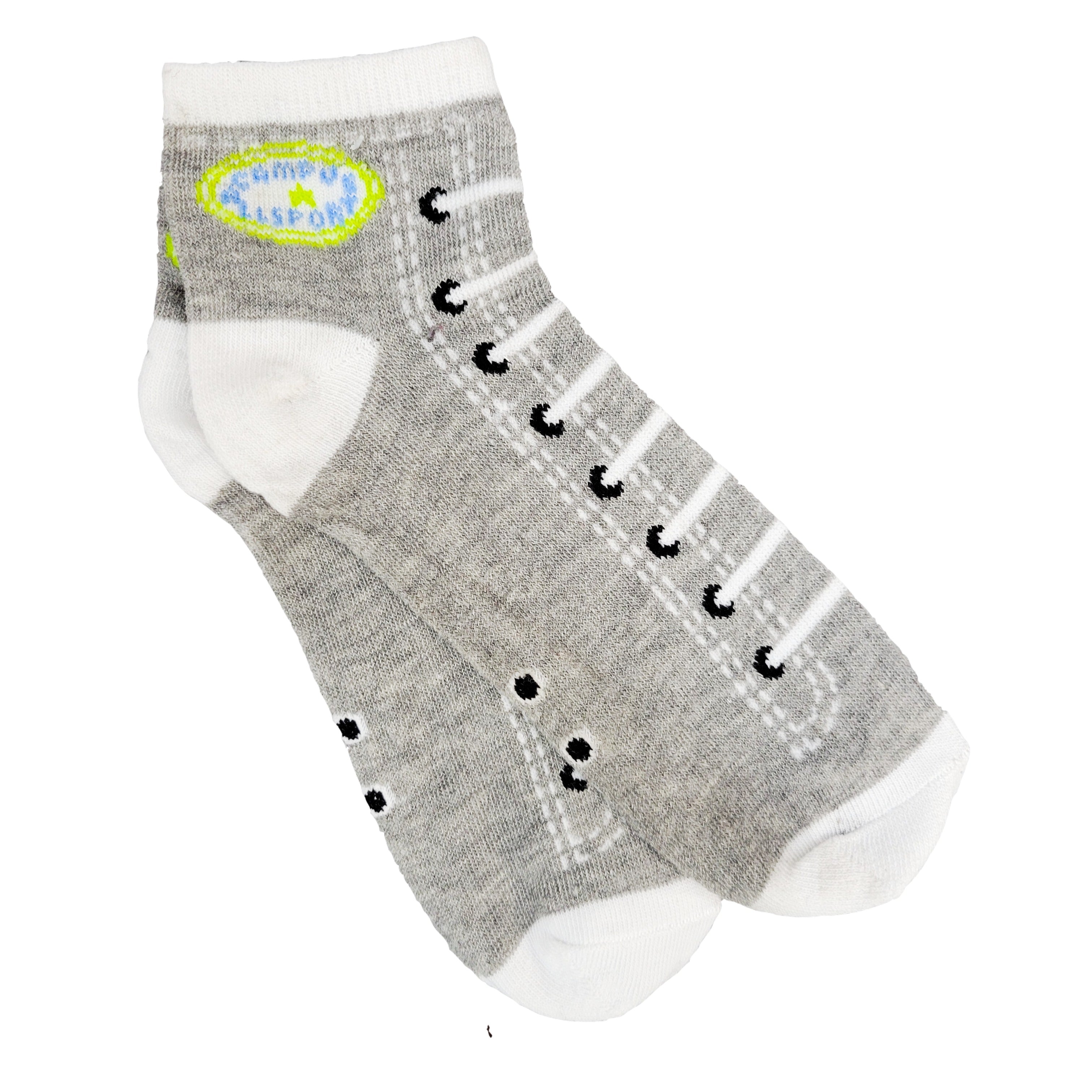 Sneaker Pattern Ankle Socks (Adult Medium)