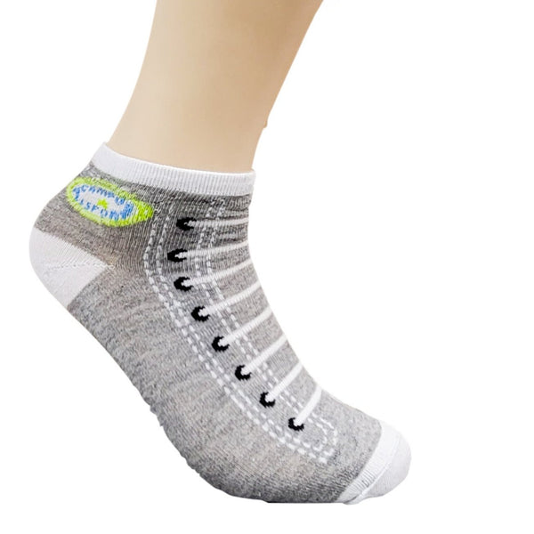 Sneaker Pattern Ankle Socks (Adult Medium)