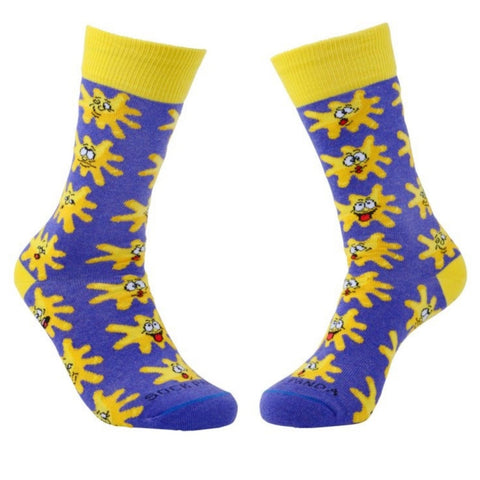 Crazy Splat Face Socks from the Sock Panda (Adult Small)