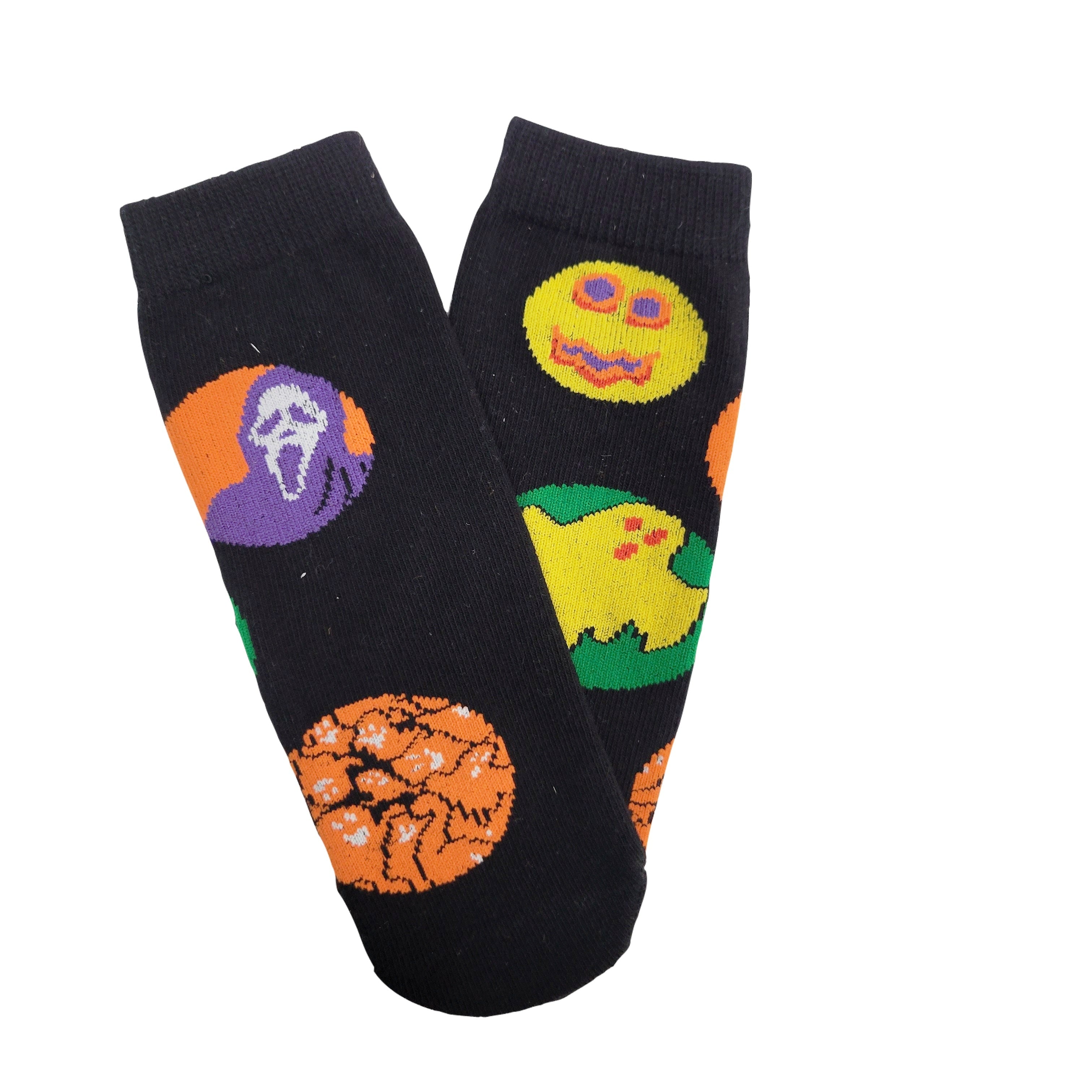 Spooky Polka Dot Halloween Socks for Kids (Ages 2-3)