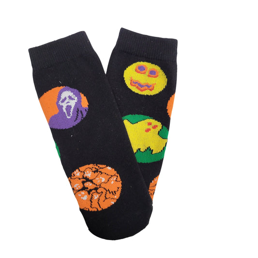 Spooky Polka Dot Halloween Socks for Kids (Ages 3-5)