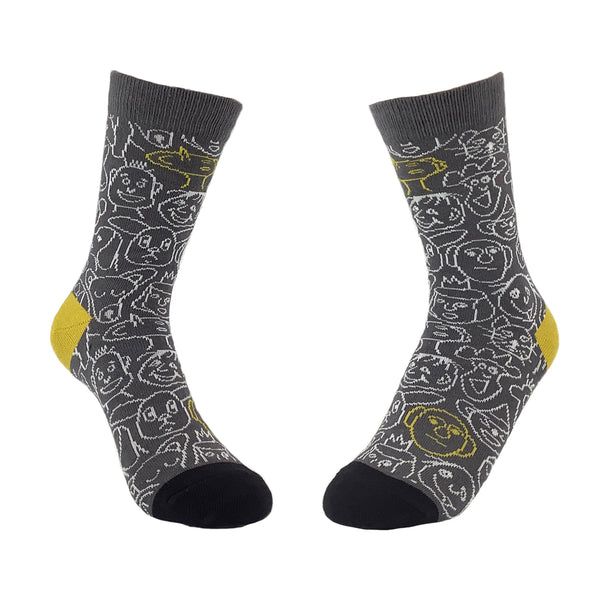 Funny Faces Socks from the Sock Panda (Adult Small)