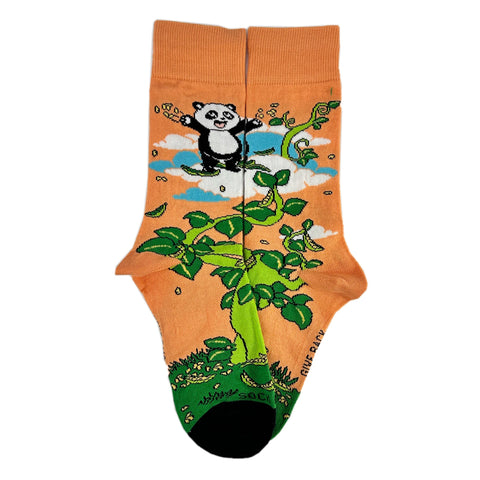Panda and the Beanstalk Socks from the Sock Panda (Adult Small -  Shoe Sizes 2-5)