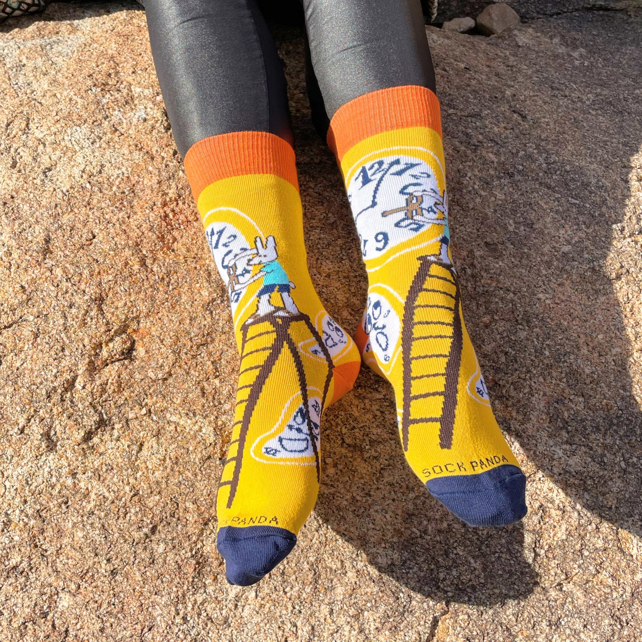 The Matrix Dali­ Bunny Rabbit Time Socks from the Sock Panda (Adult Small -  Shoe Sizes 2-5)