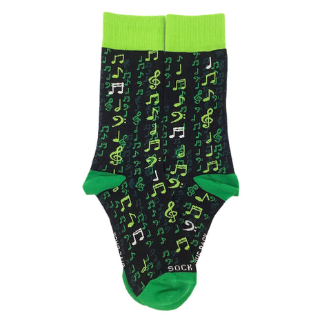 Music Note Matrix Socks from the Sock Panda (Adult Small -  Shoe Sizes 2-5)
