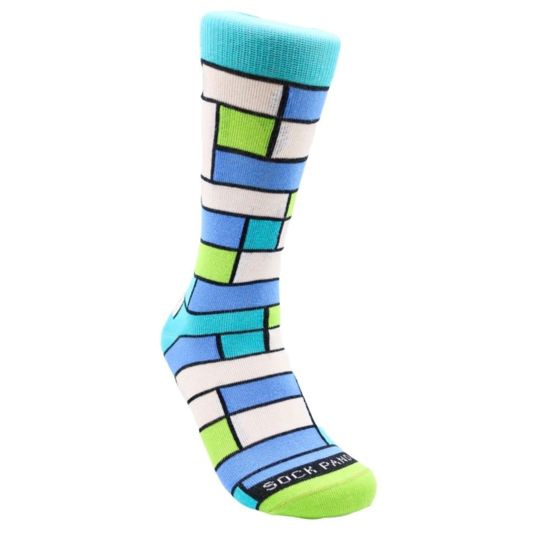 Rectangle Block Pattern Socks for Tweens