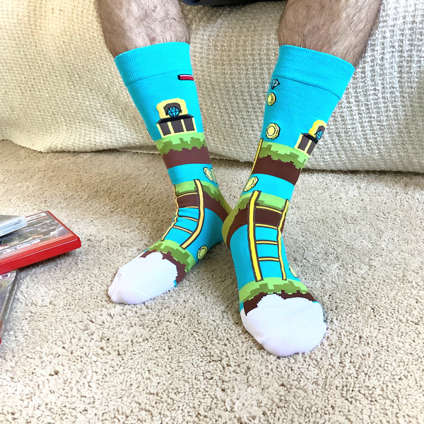 Level Up Video Game Socks from the Sock Panda