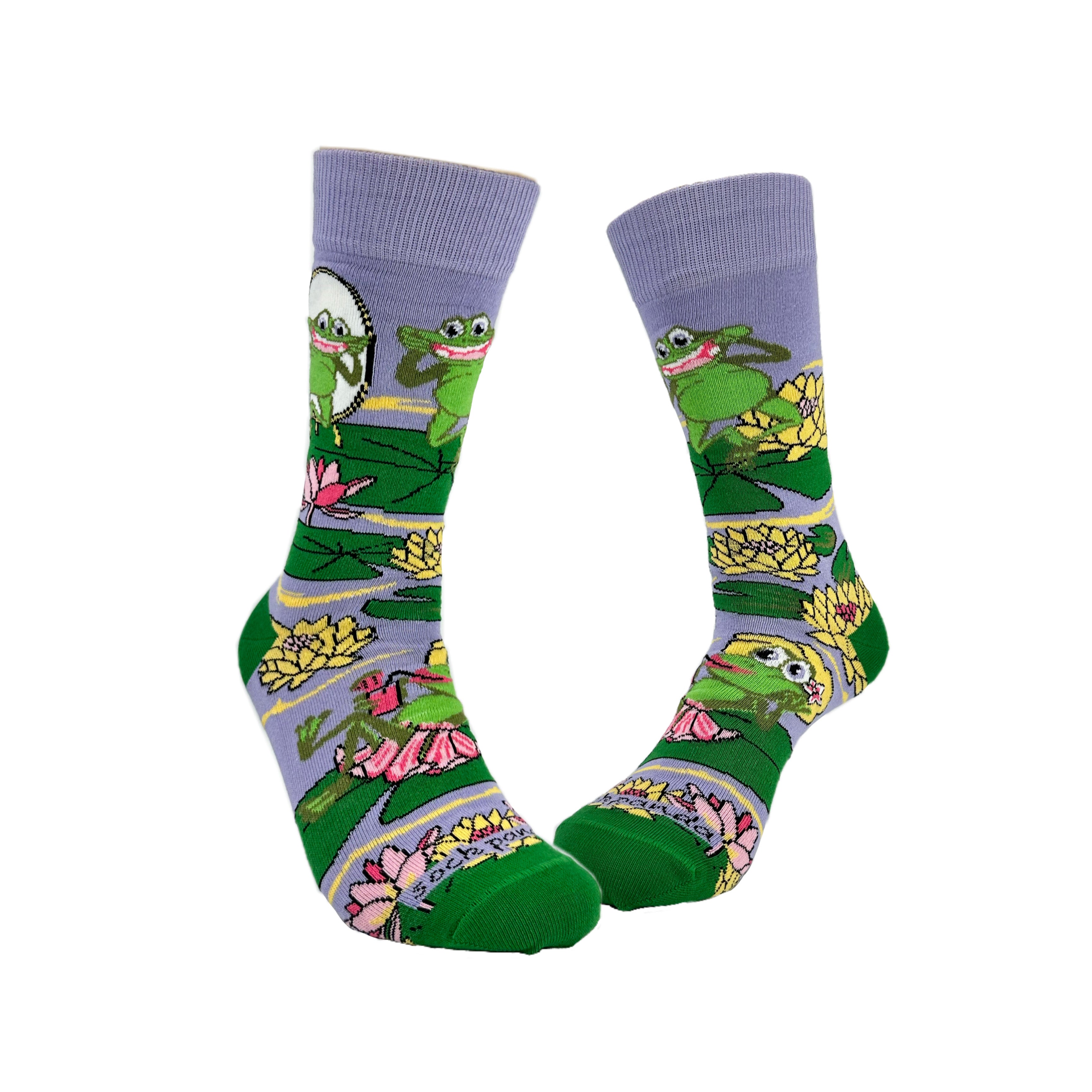 Frog Vanity Socks from the Sock Panda (Adult Medium)