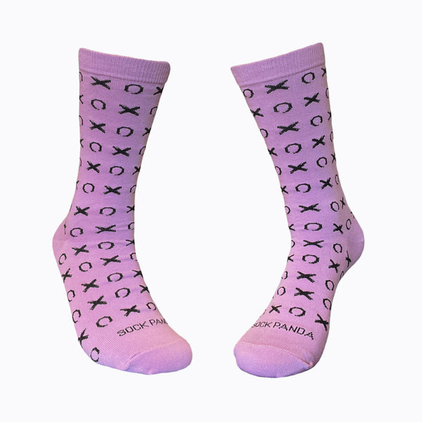 Hugs and Kisses (xoxo) Love Patterned Socks from the Sock Panda