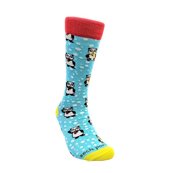 Winter Panda Pattern Socks from the Sock Panda (Adult Medium)