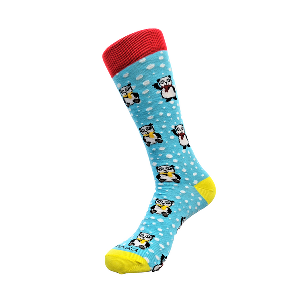 Winter Panda Pattern Socks from the Sock Panda (Adult Medium)