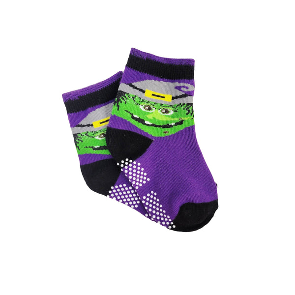 Spooky Halloween Kids Socks (Ages 1-2) - Non-Skid and (Ages 3-5, 5-7))