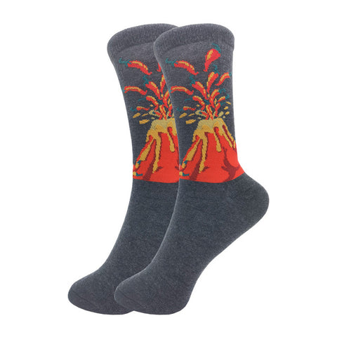 Blasting Volcano Socks from the Sock Panda (Adult Small -  Shoe Sizes 2-5)