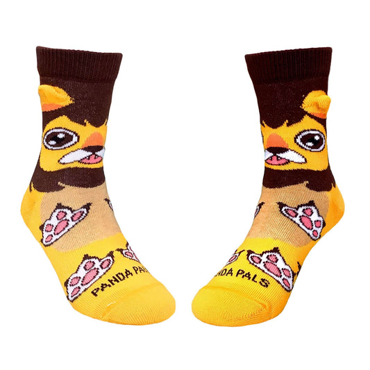 A Happy Lion Sock (Ages 3 - 7) from the Sock Panda