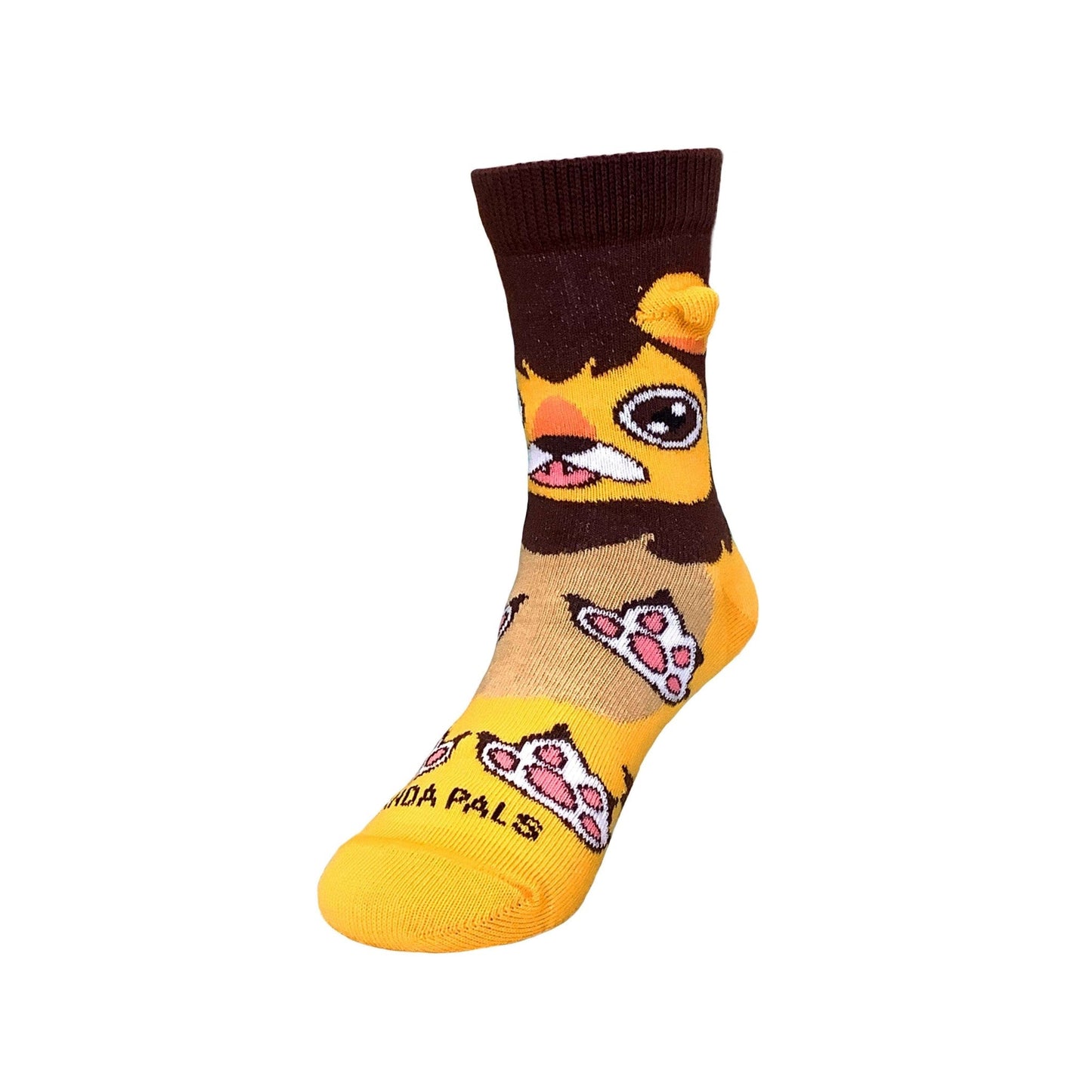 A Happy Lion Sock (Ages 3 - 7) from the Sock Panda