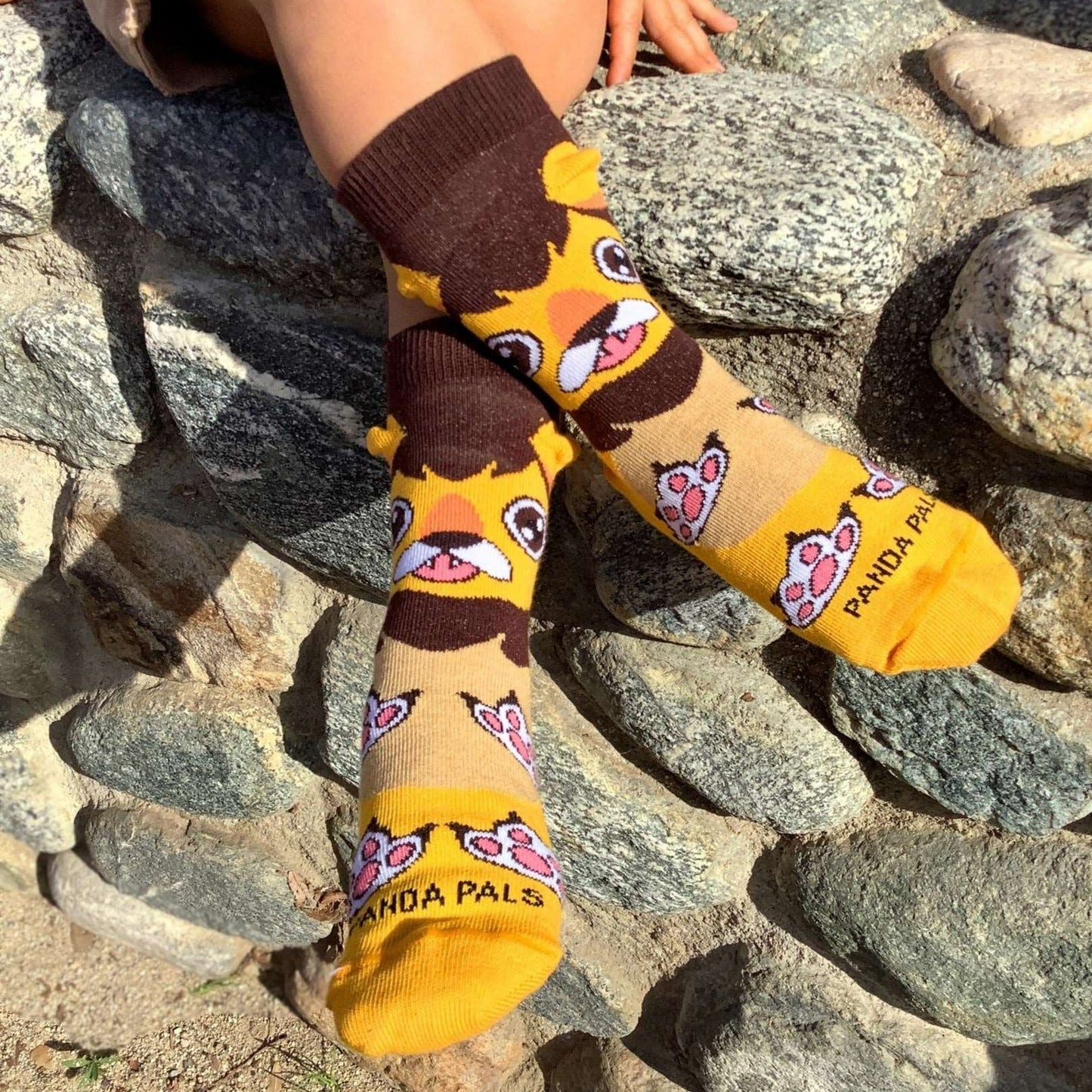 A Happy Lion Sock (Ages 3 - 7) from the Sock Panda
