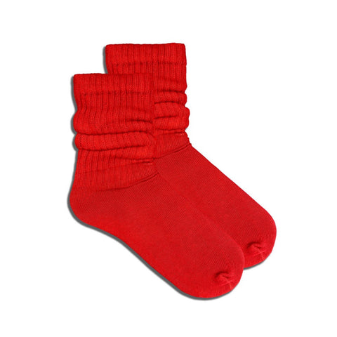 Red Slouch Socks (Adult Medium)