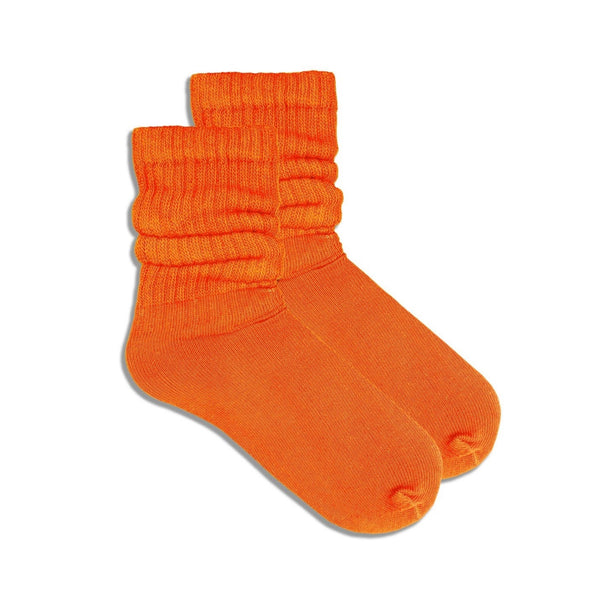 Orange Slouch Socks (Adult Medium)
