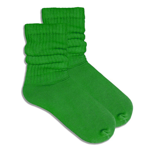 Kelly Green Slouch Socks (Adult Medium - Women's Shoe Sizes 5-10)