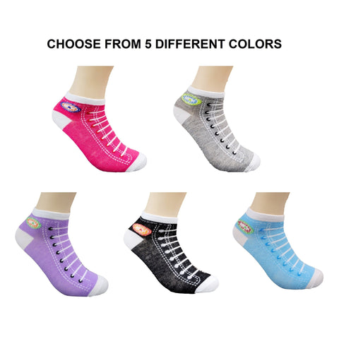Colorful Music Note Pattern Ankle Socks (Adult Medium)