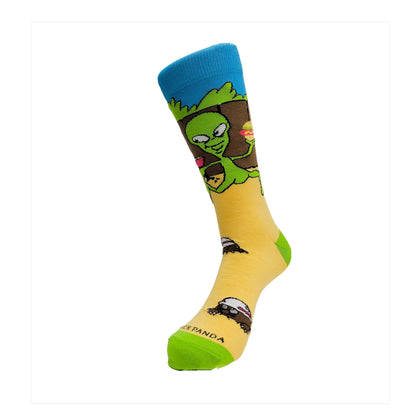 Alien Stealing a Hamburger at a BBQ Socks from the Sock Panda