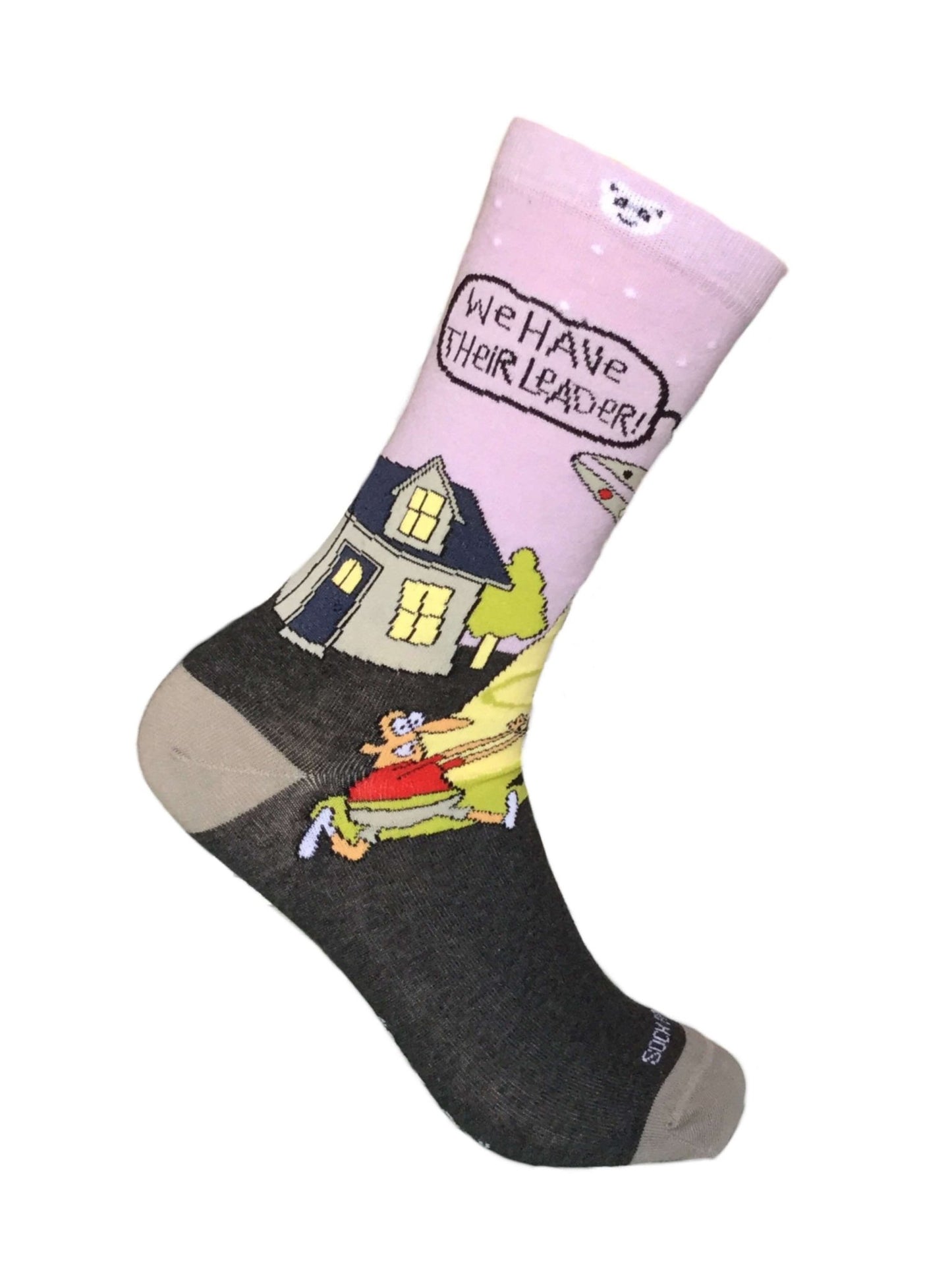 Alien UFO Abduction Socks (Adult Medium - Women's Shoe Sizes 5 - 10)