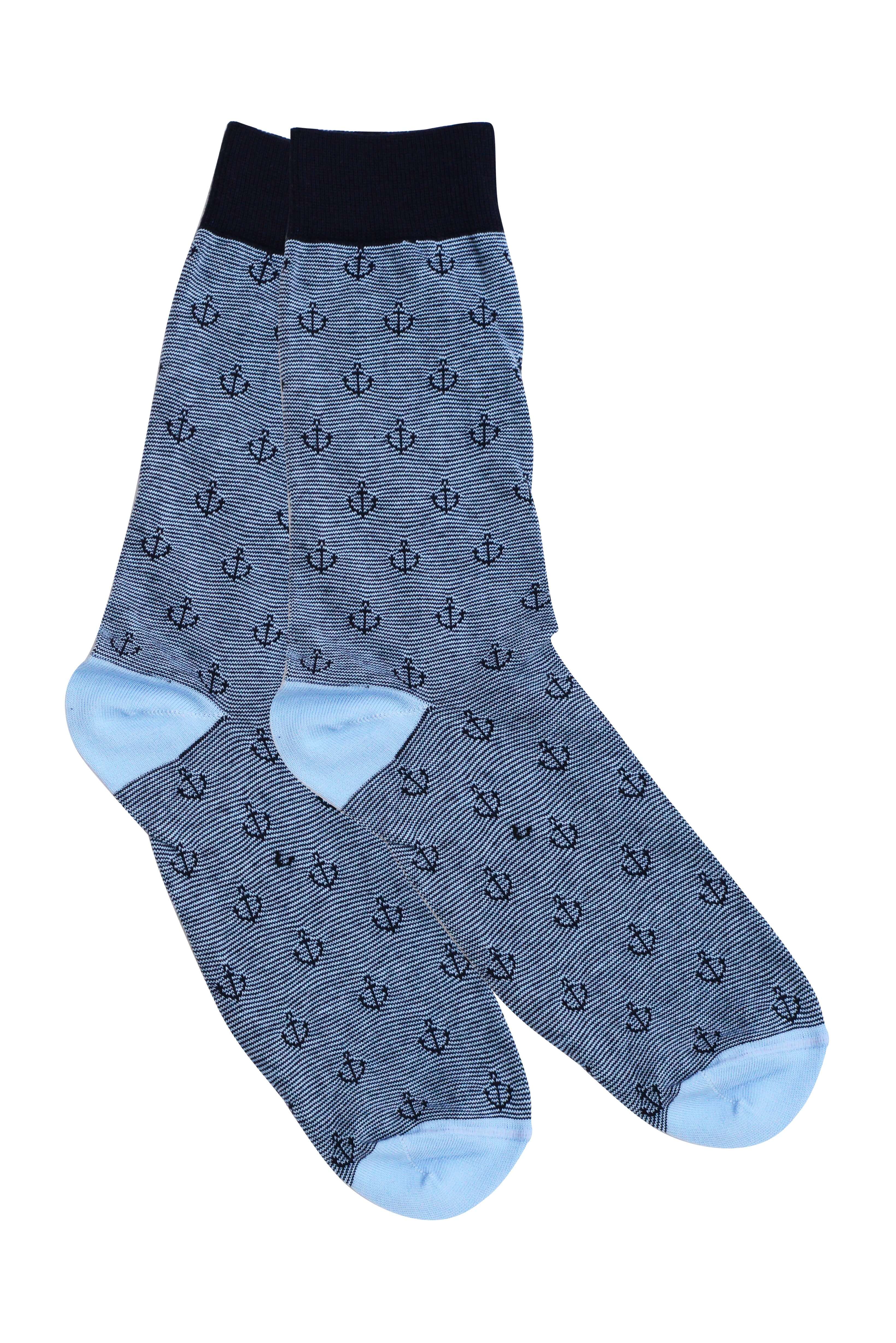 Classic and Elegant Anchor Pattern Socks (Adult Medium - Women's Shoe Sizes 5-10)